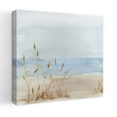 «Beachside Graminées In Tranquil Light Coastal», art mural