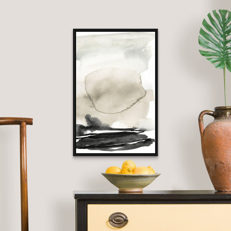 «Ebony Horizon Triptych II» par Jennifer Goldberger - reproduction d'art, H 26 po x l 18 po x P 1,75 po