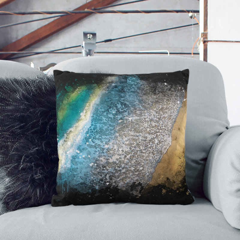 Rocker Beach In Sunderland Square Throw Cushion, 40cm H x 40cm W x 15cm D