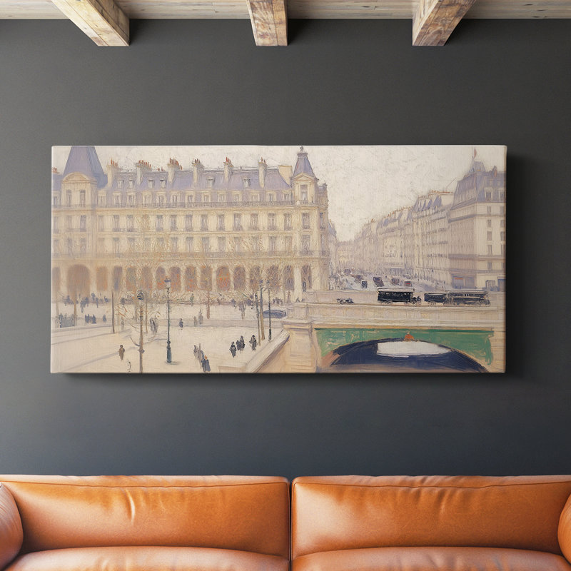 Série paysage - CXLVI - Toile tendue avec châssis - Prêt à accrocher, H 20 po x l 40 po