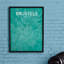 Brussels City Map - No Frame Print-1801248008
