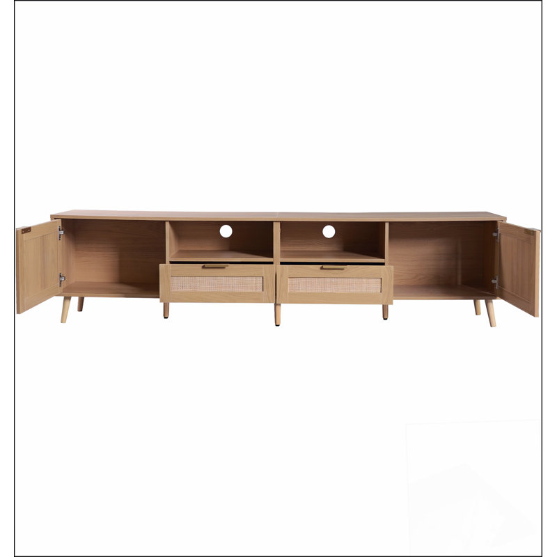 TV Stand with Drawers, 65+ Inch TVs Stable support, multi-functional design