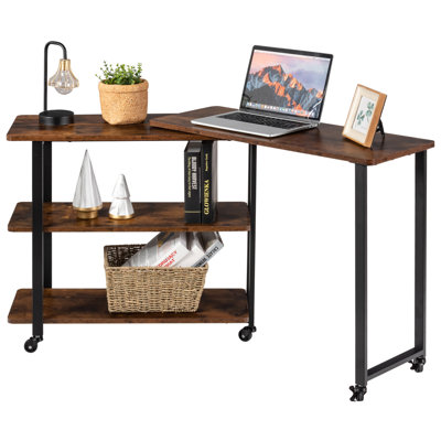 Leonetti L-Shaped Metal Base Writing Desk