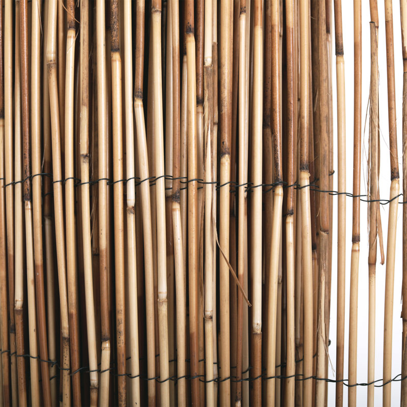 6 ft H x 16 ft W Coffee Reed Fencing Decorative Screen Fence Panel