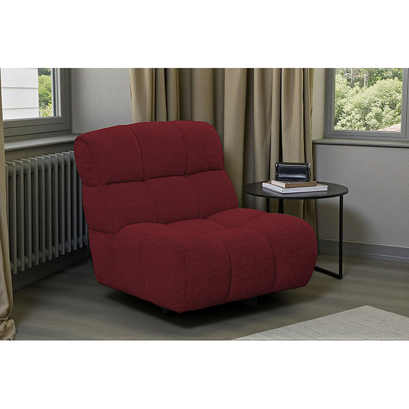 Upholstered Swivel Accent Chair, Red