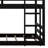Twin Triple Rubber Wood Bunk Bed, With Ladders-1876916042