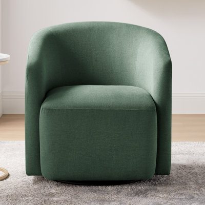 Fauteuil pivotant avec mélange de nylon, mécanisme à 360 degrés, coussin à ressorts ensachés, idéal pour les coins confortables, matériau de 29 pouces de large, tournant, siège, bons petits espaces de vie, profondeur de 29,5 po