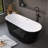 67" x 31" Freestanding Soaking Acrylic Double Slipper Bathtub-107558026