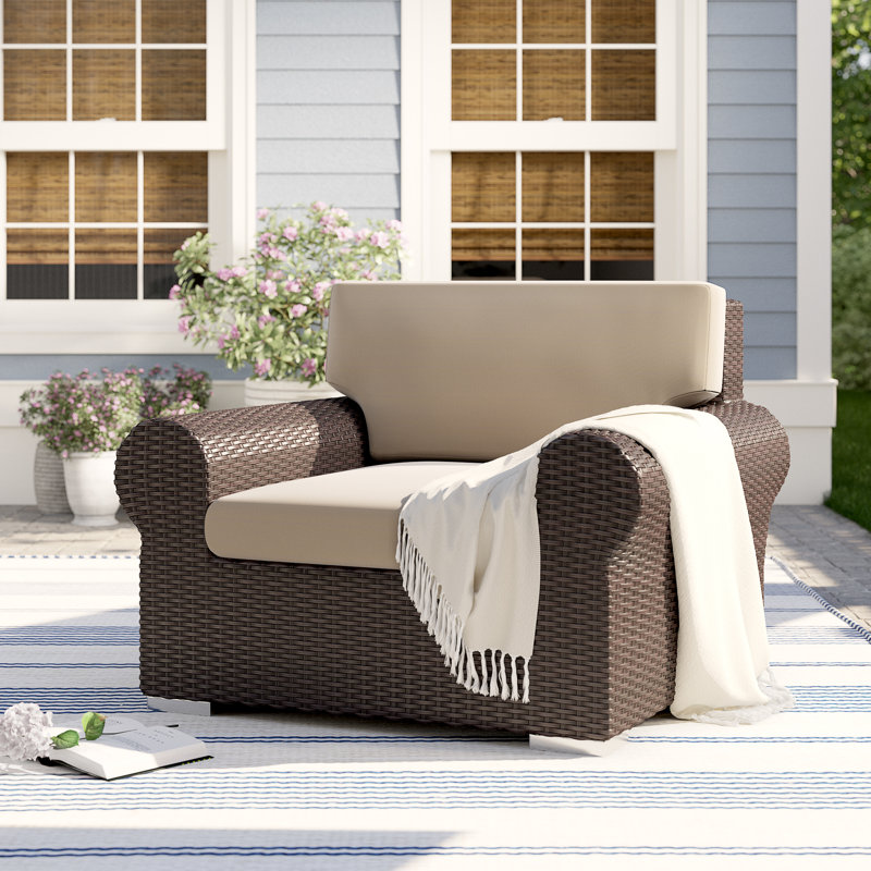 Chaise de patio avec coussin Campion