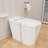 Smart Toilet with Self Clean Bidet And Auto Sensor Flush, Soft-closing Heat Seat, Tankless Auto Flush, Massage Clean, Warm Wash/Dryer, Remote Control