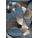Tapis bleu / brun à motif abstrait Nekizia