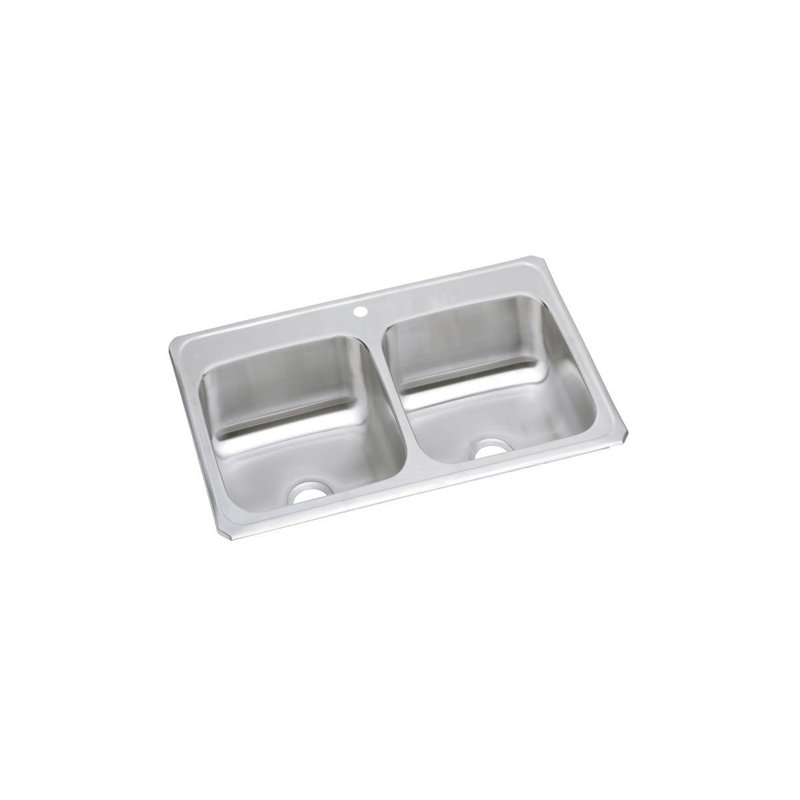 Elkay 47" Stainless Steel Double Basin Drop-in Kitchen Sink