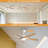 TurboBreeze 52'' - 5 Blade Modern Ceiling Fan with Dimmable Light Kit and Remote Control-122950094-122950095