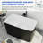 47" L x 27" W Modern Rectangular Freestanding Soaking Acrylic Small Bathtub with Integrated Seat, Non-Slip in Compact Bathrooms-64524319