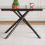 Modern Black Glass Expandable Dining Table For 4-6 People | Gift Idea