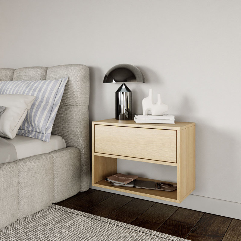 50cm W Manufactured Wood Bedside Table