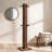 72.25-Inch Tall Freestanding Coat Rack, Mid-Century Modern, Rich Brown Engineered Wood with Eight Metal Hooks