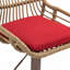 Ensemble de 2 tabourets de bar modernes pivotants avec repose-pieds pour cuisine et salle à manger (rouge)