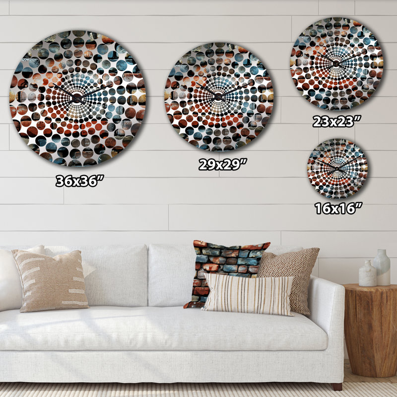 Architectural Brick Elegance Brick Pattern - Brick  Wall Clock, Small