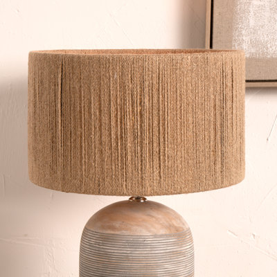 21cm H Drum Lamp Shade ( Uno ) in Brown