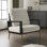 Fauteuil d'appoint rembourré à dossier bas Reynold