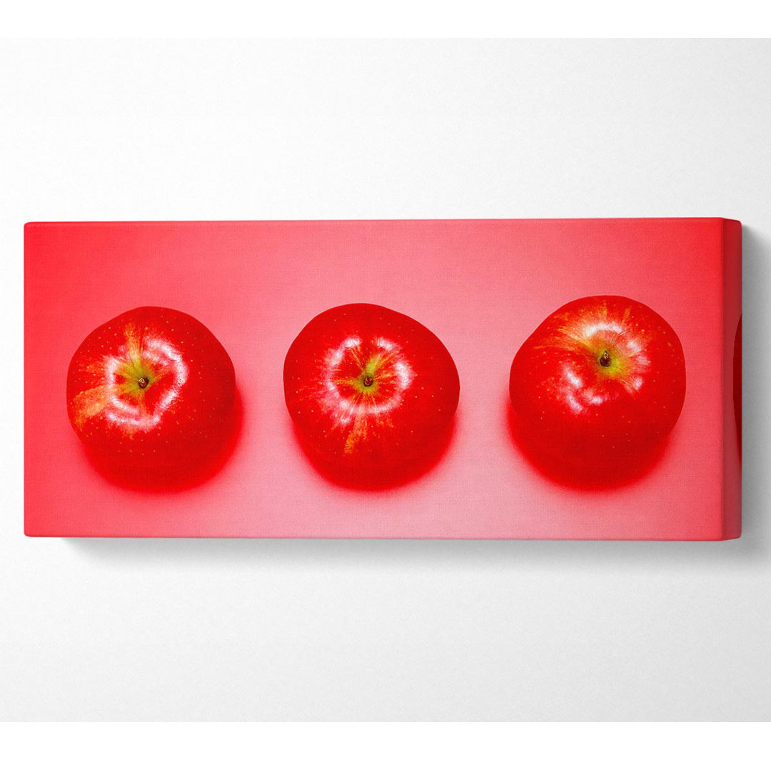 Red Apple Trio - Kunstdrucke auf Leinwand - Wrapped Canvas