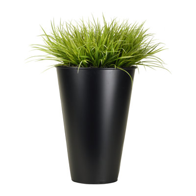 Faux Foliage Grass in Metal Planter
