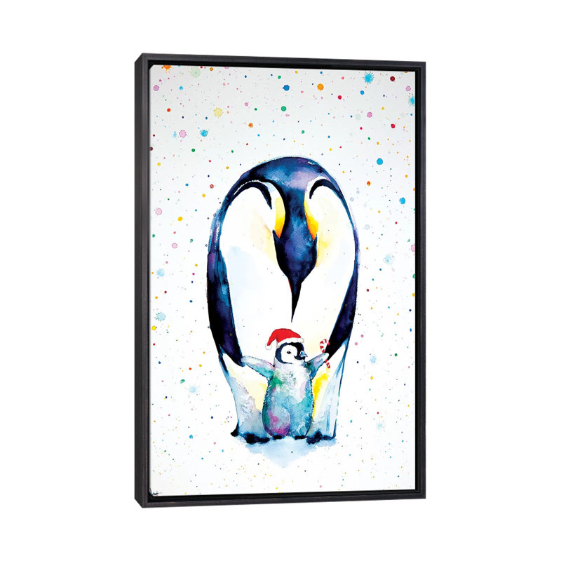 Décoration murale pour enfants Little Steps Christmas, H 26 po x l 18 po x 1,5 po, Toile avec cadre noir patiné