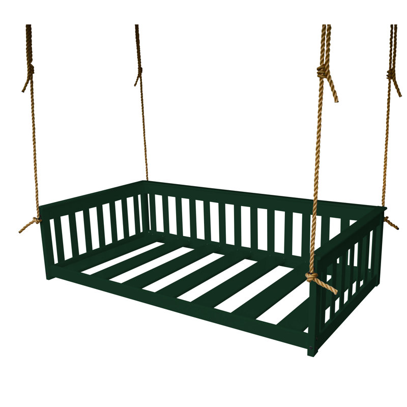 Lit de jour suspendu Carol Mission, Vert foncé, Simple