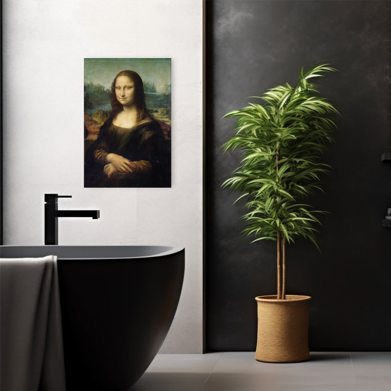 Mona Lisa, C.1503-6 Contemporary Wall Art Print 1 Piece Wrapped Canvas Wall Art, 60.96cm H x 40.64cm W