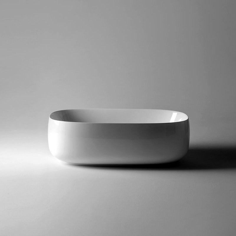 Seed 21.7'' L Bathroom Sink, Glossy White