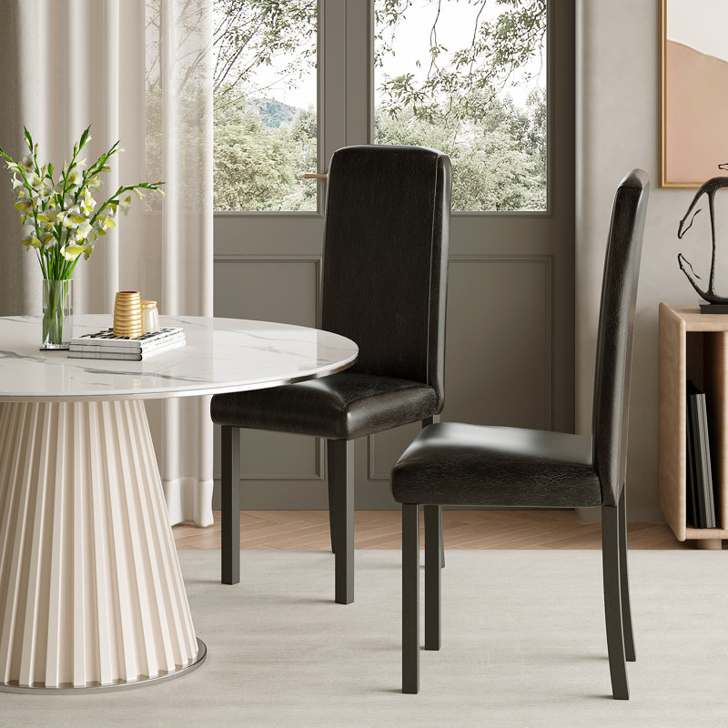  Modern Dining Chairs Black(set Of 2)