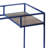 Glass Top & Blue Finish Writing Desk