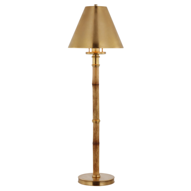 Ralph Lauren Dalfern Buffet Lamp, Waxed Bamboo/Natural Brass, Natural Brass