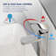 Denbigh Bathroom Sink Taps, Mono Basin Mixer Tap, 5.7L/Min Max Flow Rate