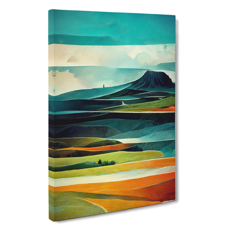 Meadow Landscape Abstract No.5 - Wrapped Canvas, 50cm H x 35cm W x 3cm D
