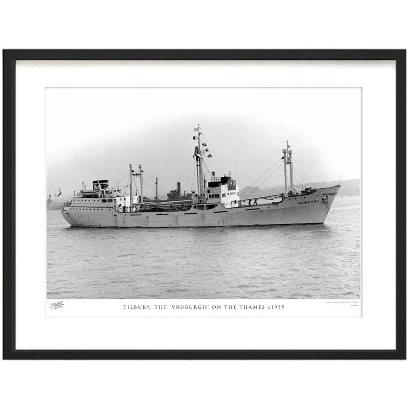 Tilbury, The 'Vruburgh' On The Thames C1955 by Francis Frith - Single Picture Frame Print, 28cm H x 36cm W x 2.3cm D