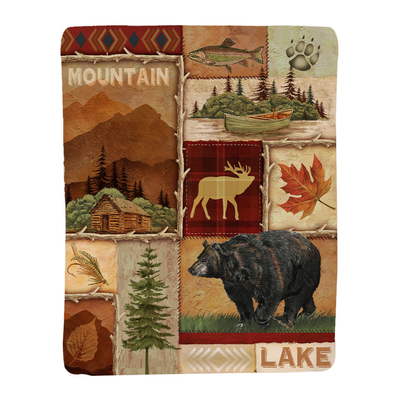 Lodge Collage Standard Throw Blanket