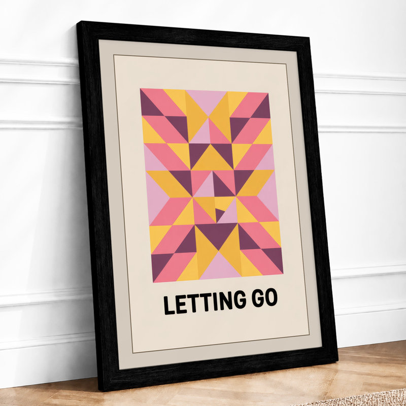 Letting Go Geometric - Print, Black, A4 - 29.7 x 21.0 cm