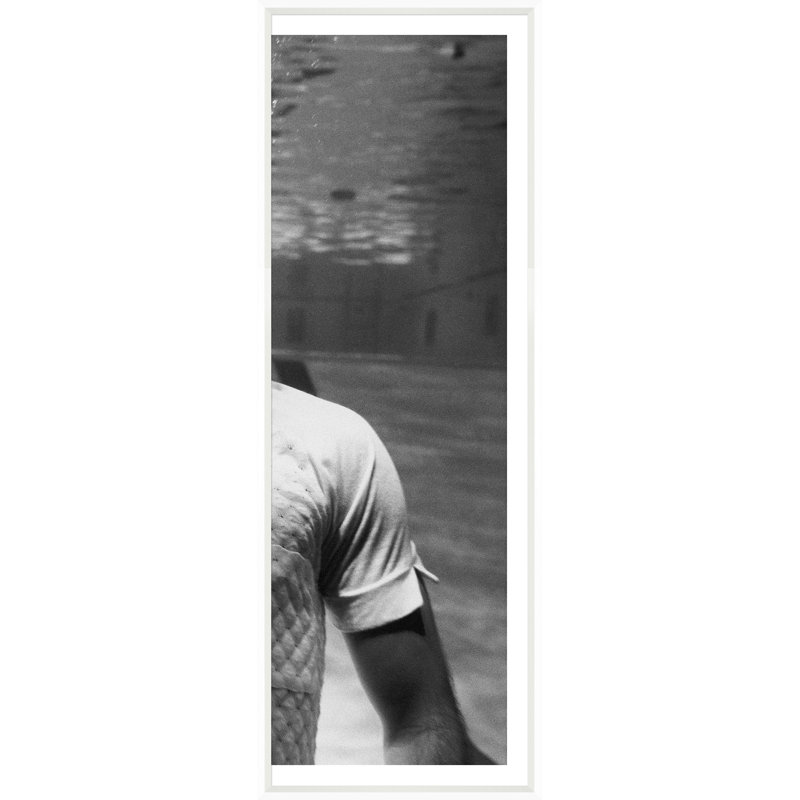 Man Underwater Giclee Print by Leonard Nones, White Framed Paper, 37.25" H x 39.75" W x 1.75" D