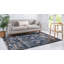 Tapis bleu abstrait Victorville-186195800