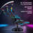 Ergonomic Massage Gaming Chair With Rhythmic RGB LED Lights And Bluetooth Speakers-2105739110