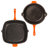 BergHOFF Neo 2Pc Orange Enamel on Cast Iron Cookware Set with 10" Fry Pan and 11" Grill Pan