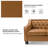 Raeburn 82.28" Wide Genuine Leather Sofa With Sloped Arms-70583520