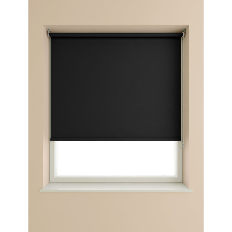 Blackout Roller Shade, 120cm W x 175cm L, Black