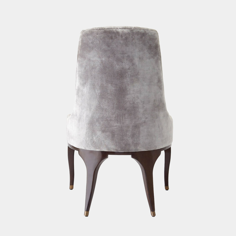 Channel Upholstered Dining Chair, Gray