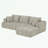 108" Green Chenille Sectional Sofa, Tufted Design & Pocket Springs, No Assembly-124206734-118691998