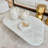 Jade Low Coffee Table with Calacata Marble