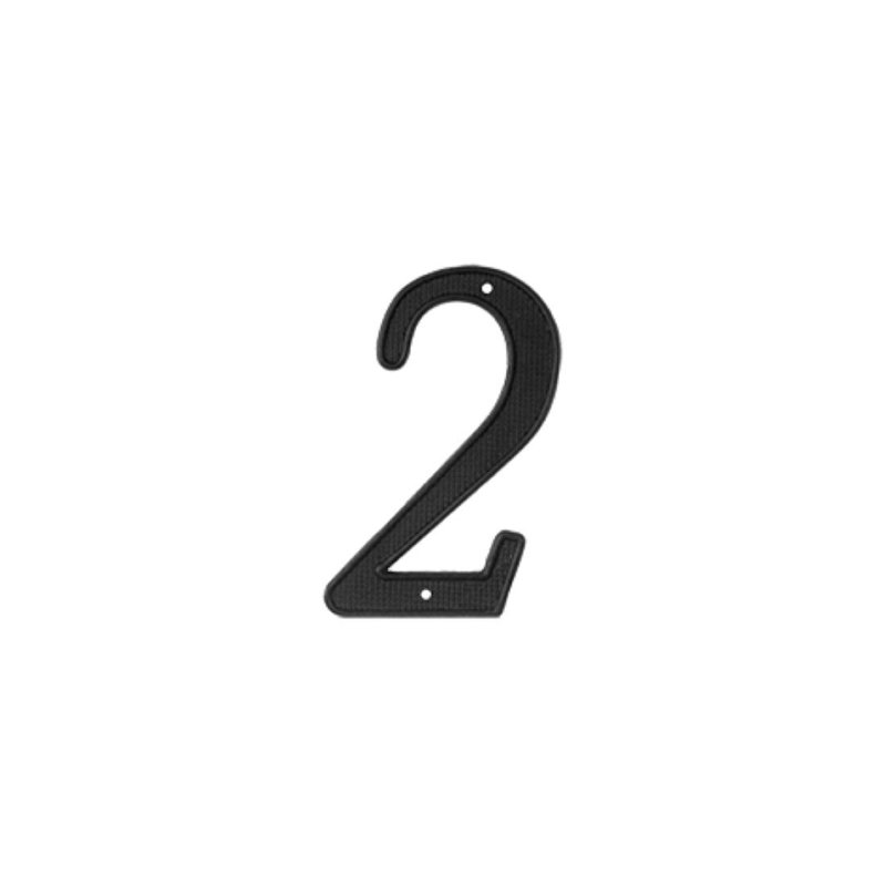 Deltana - Zinc moulé sous pression à chiffres 4 po, noir