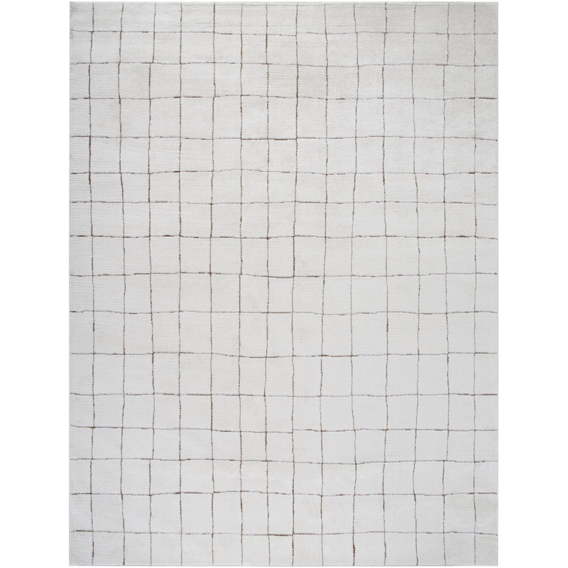 Tapis moderne ivoire Our PNW Home x Livabliss Cascade, Rectangle de 10 pi x 14 pi